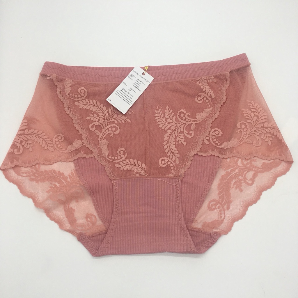 Quần lót cotton phối ren mềm đẹp , mẫu quần cạp cao form to thoải mái KGE 1029