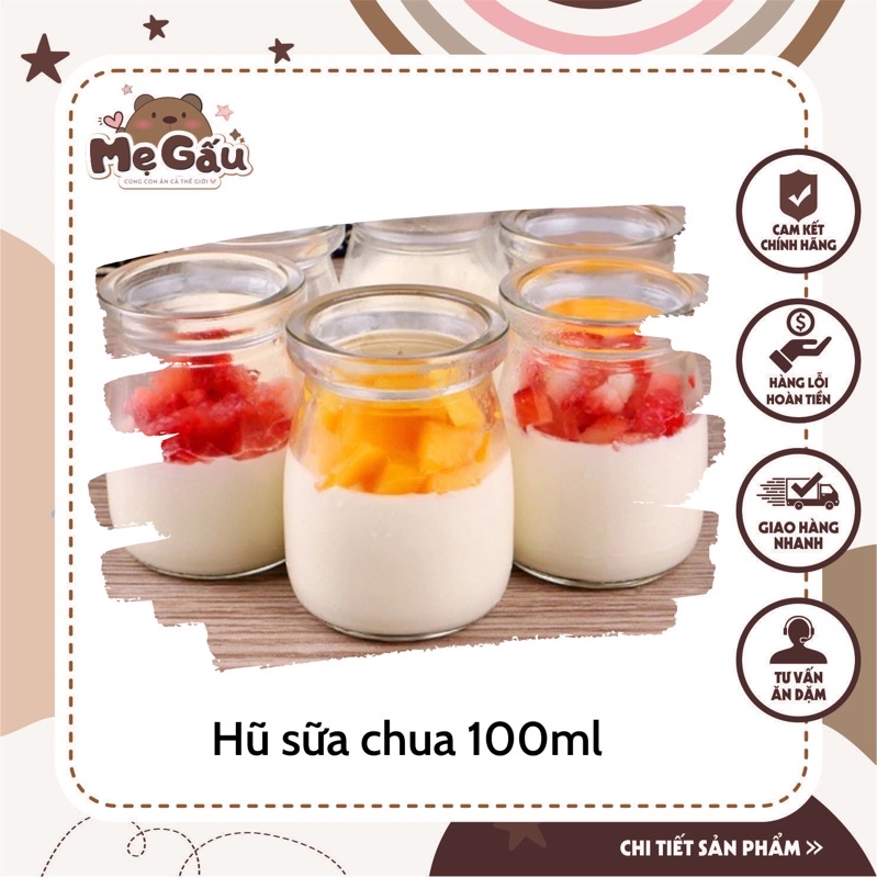 Hũ sữa chua nắp nhựa 100ml