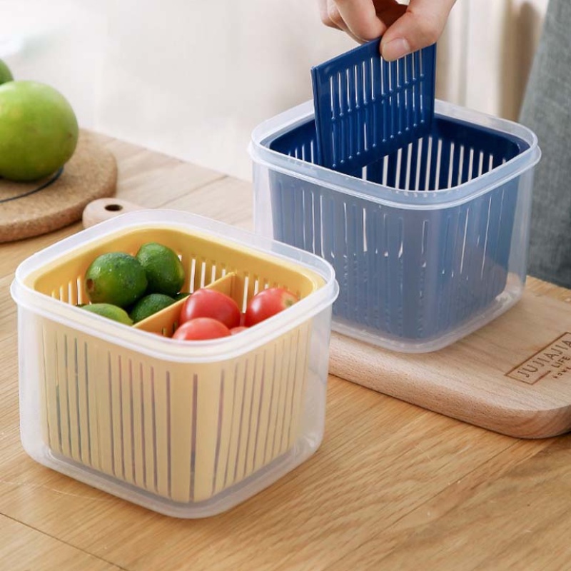 Hộp Bảo Quản Hành Tỏi Có Nắp Đậy Tiện Dụng Cho Tủ Lạnh