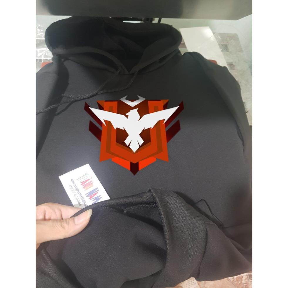 Ào free fire 3D, áo hoodie freefire, logo rank thách đấu, rank huyền thoại