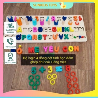 Bộ bảng chữ cái có dấu và bảng số tập đếm cho trẻ