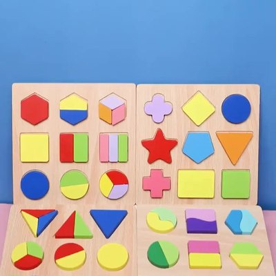 Đồ chơi giáo dục combo 3 bảng khối xếp hình học thông minh cho bé phát triển trí tuệ tư duy sản phẩm của [BABY MAX]
