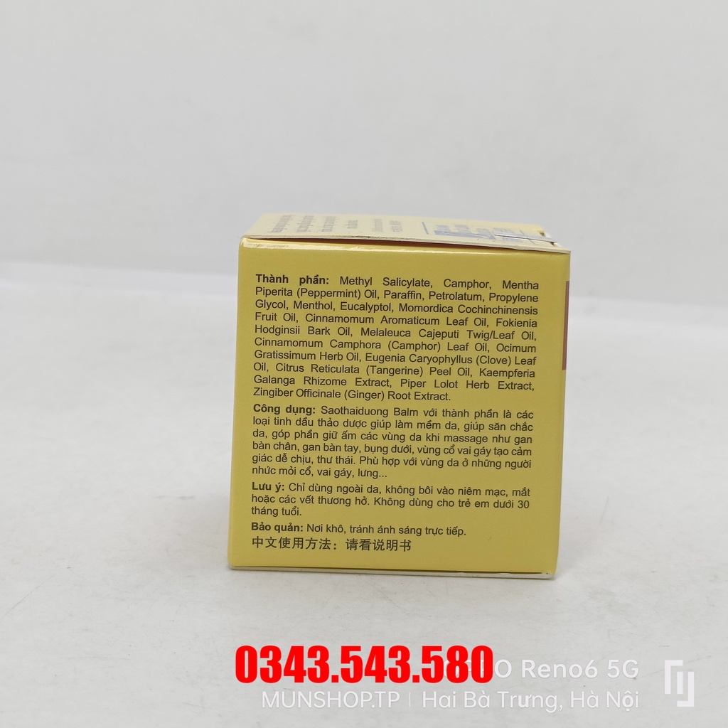 SAOTHAIDUONG BALM (Cao Gừng Sao Thái Dương) 20g