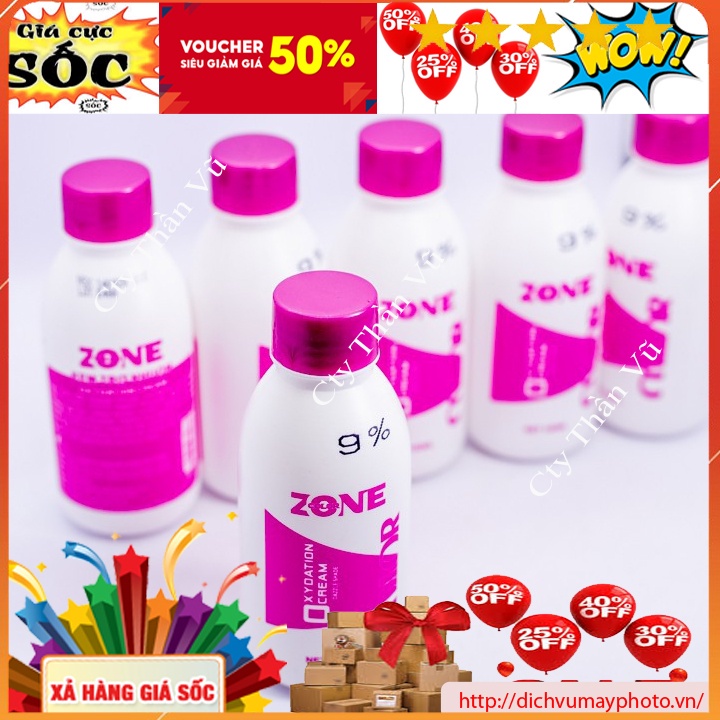 Trợ nhuộm Zone 1200 ml 6, 9, 12 % hương mới bảo vệ tác động từ kem nhuộm tóc