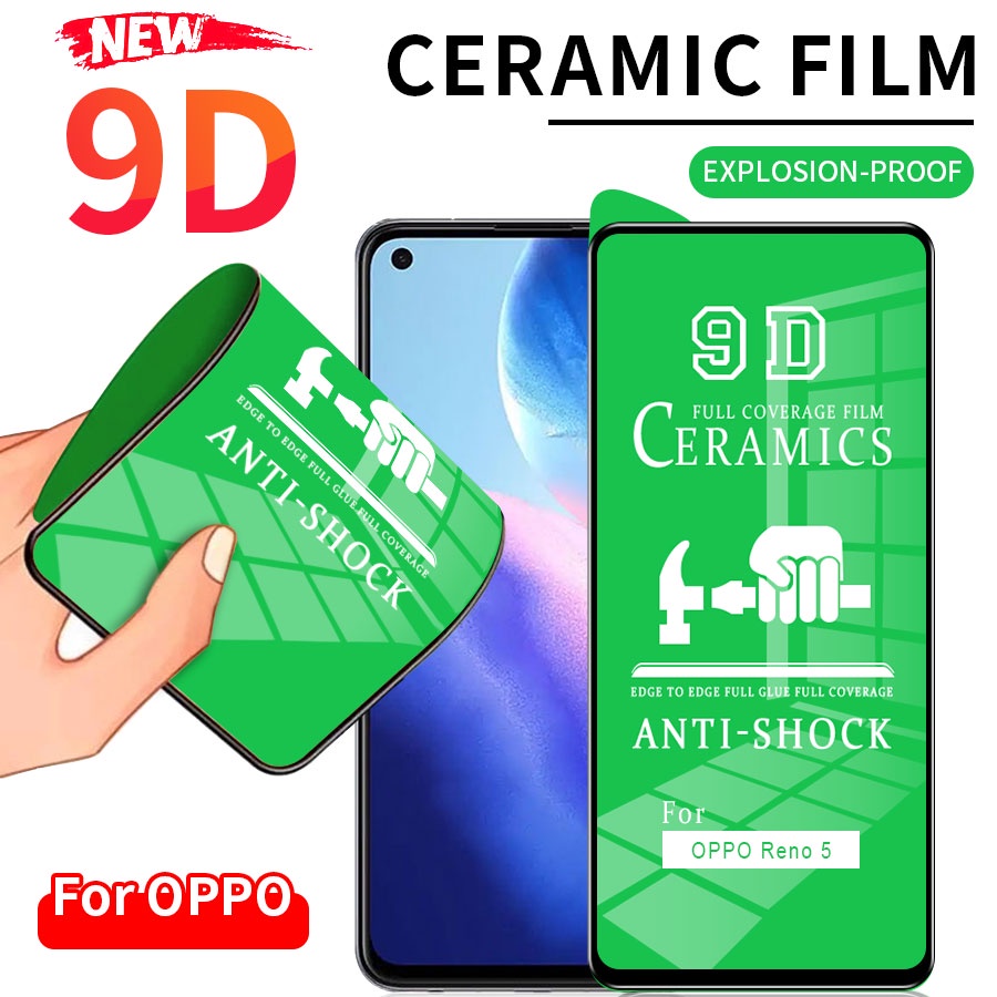 Kính Cường Lực Gốm Dẻo 9D Bảo Vệ Màn Hình Full Màn cho OPPO F9 F7 F11 Pro A54 A74 A92 A52 A3S A5 AX5 A5S AX5s A7 A9 A12 A33 A53 A32 A91 A92 A93 A31 A15 A15s Reno 5 5F 4 3 2 2F