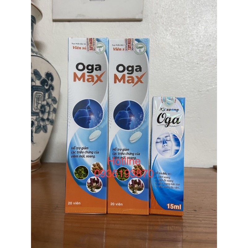 [Mã 66FMCGSALE hoàn 8% xu đơn 500K] VIÊN SỦI OGA MAX - 2 Sủi tặng 1 Xịt