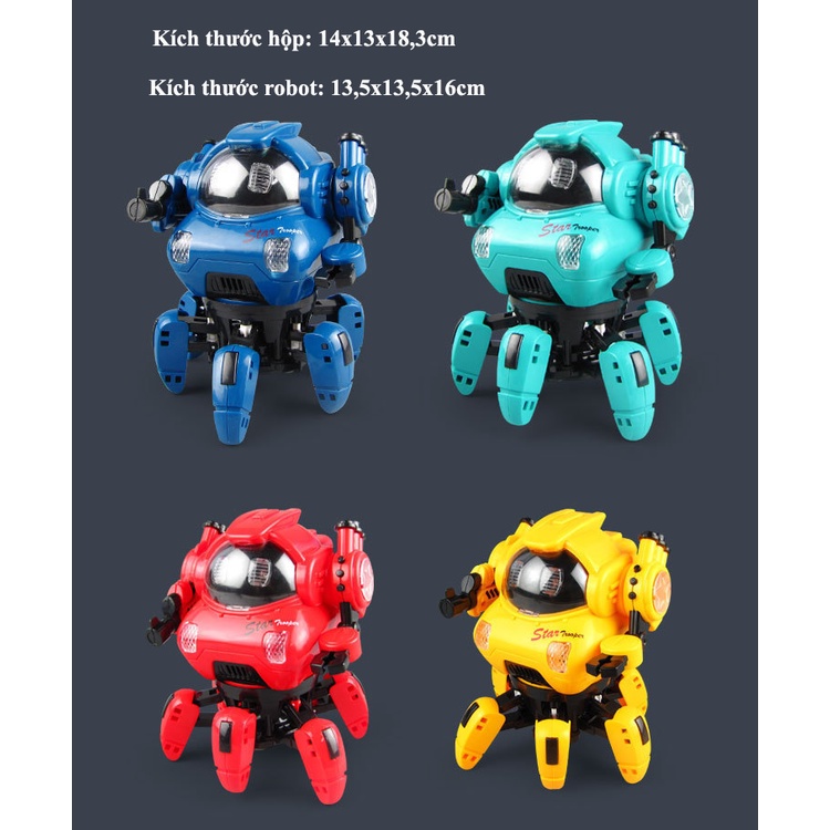 Đồ Chơi Trẻ Em Robot Dancer Nhảy Múa phát sáng Cho Bé Trai, Bé Gái,Có Đèn Có Nhạc Giả Trí Vui Nhộn