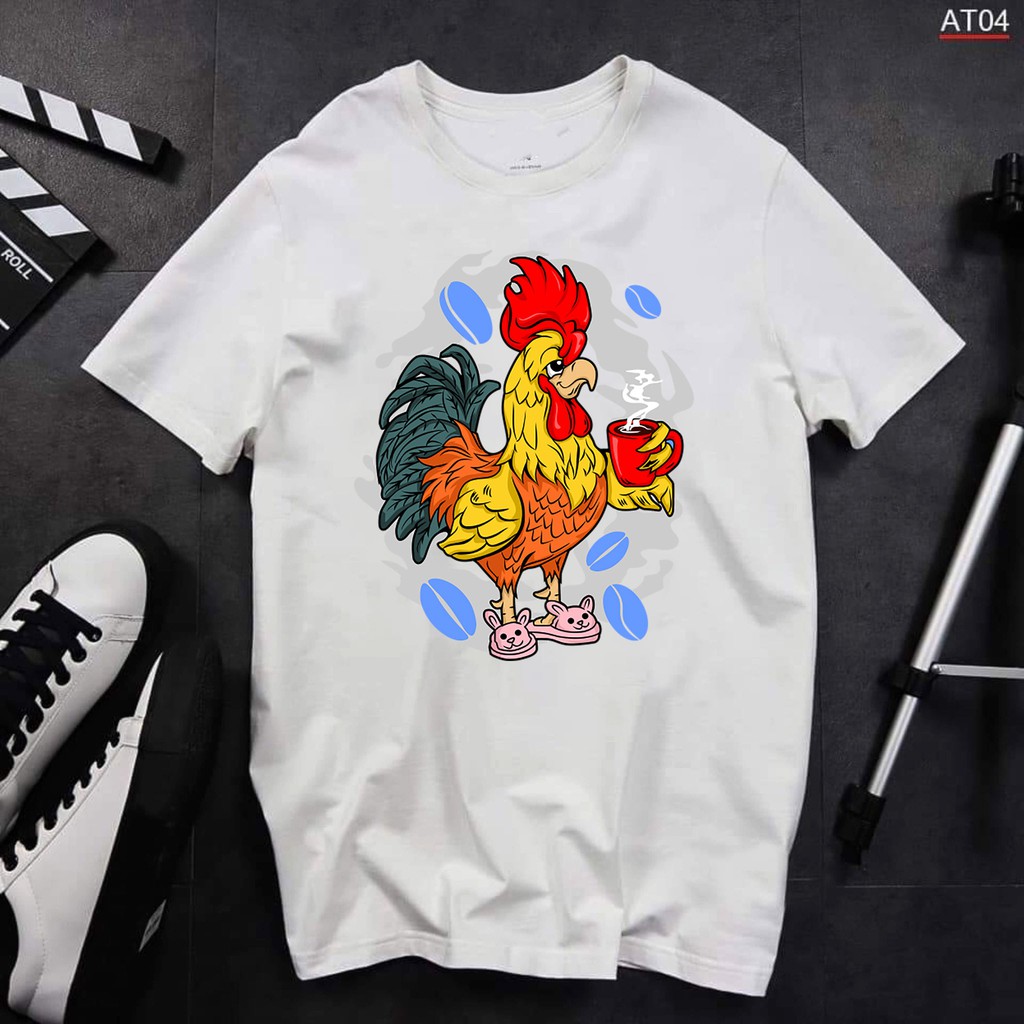 ÁO THUN CỔ TRÒN TAY NGẮN Chú Gà Con Đáng Yêu IN HÌNH HOẠT HÌNH THỜI TRANG MẪU MỚI VẢI ĐẸP SIÊU HOT - 730