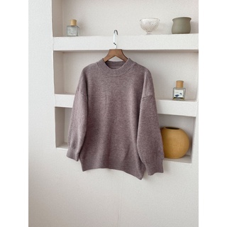 HÀNG SẴN_Áo Len Cashmere Cổ Tròn Basic Dáng Rộng
