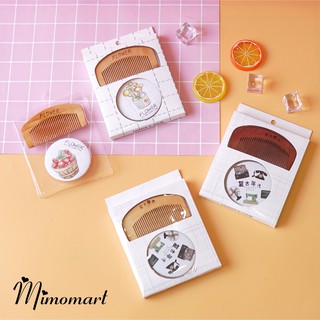 Set gương kèm lược gỗ
