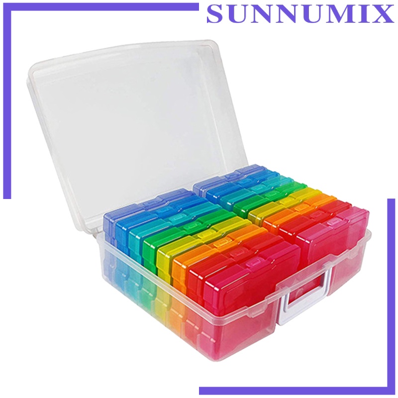 [SUNNIMIX]Solid Photo Case 4&quot; x 6&quot; Photo Box Storage 16 Inner Photo Keeper Photo Box