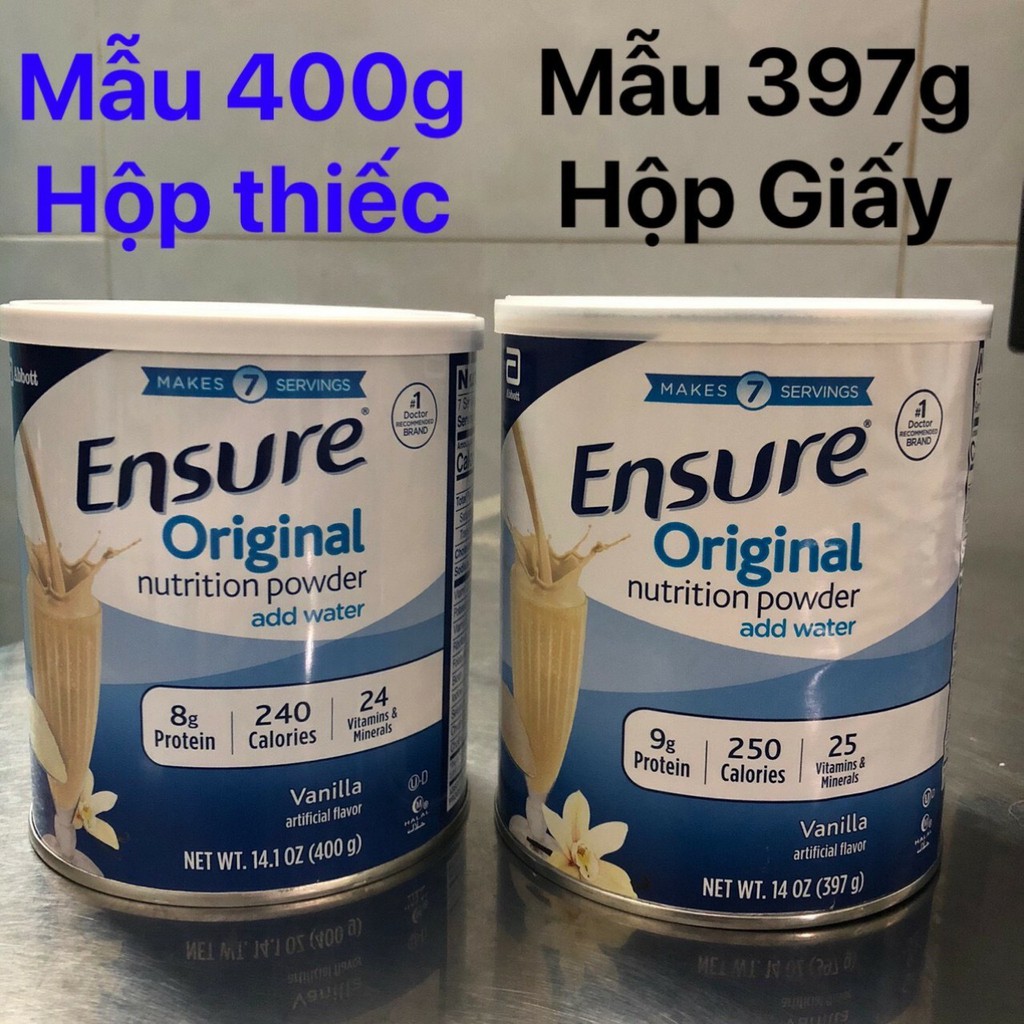 DATE xa Combo 2 lon Sữa Ensure Bột Hương Vanila 397g - Mỹ