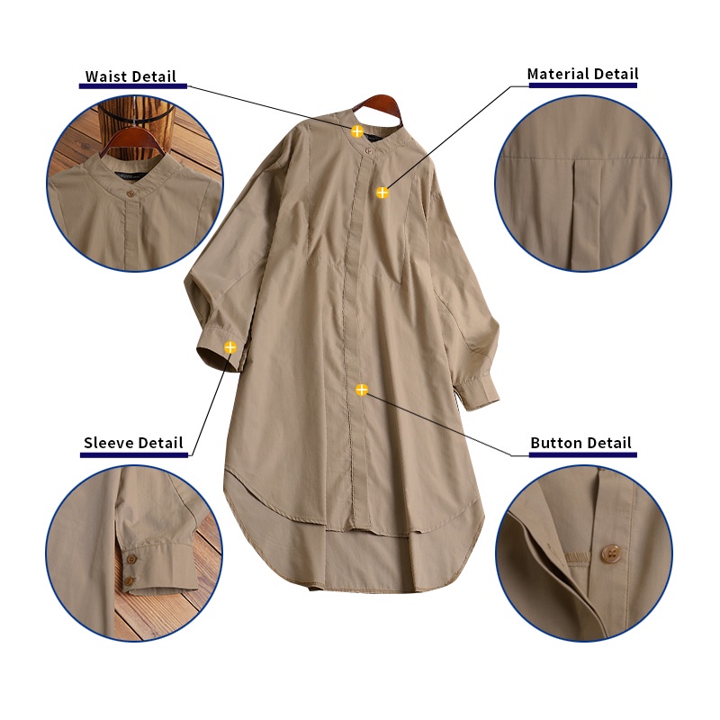 Áo kiểu ZANZEA tay phồng dài cài nút phong cách Hàn Quốc dễ phối đồ thời trang cho nữ