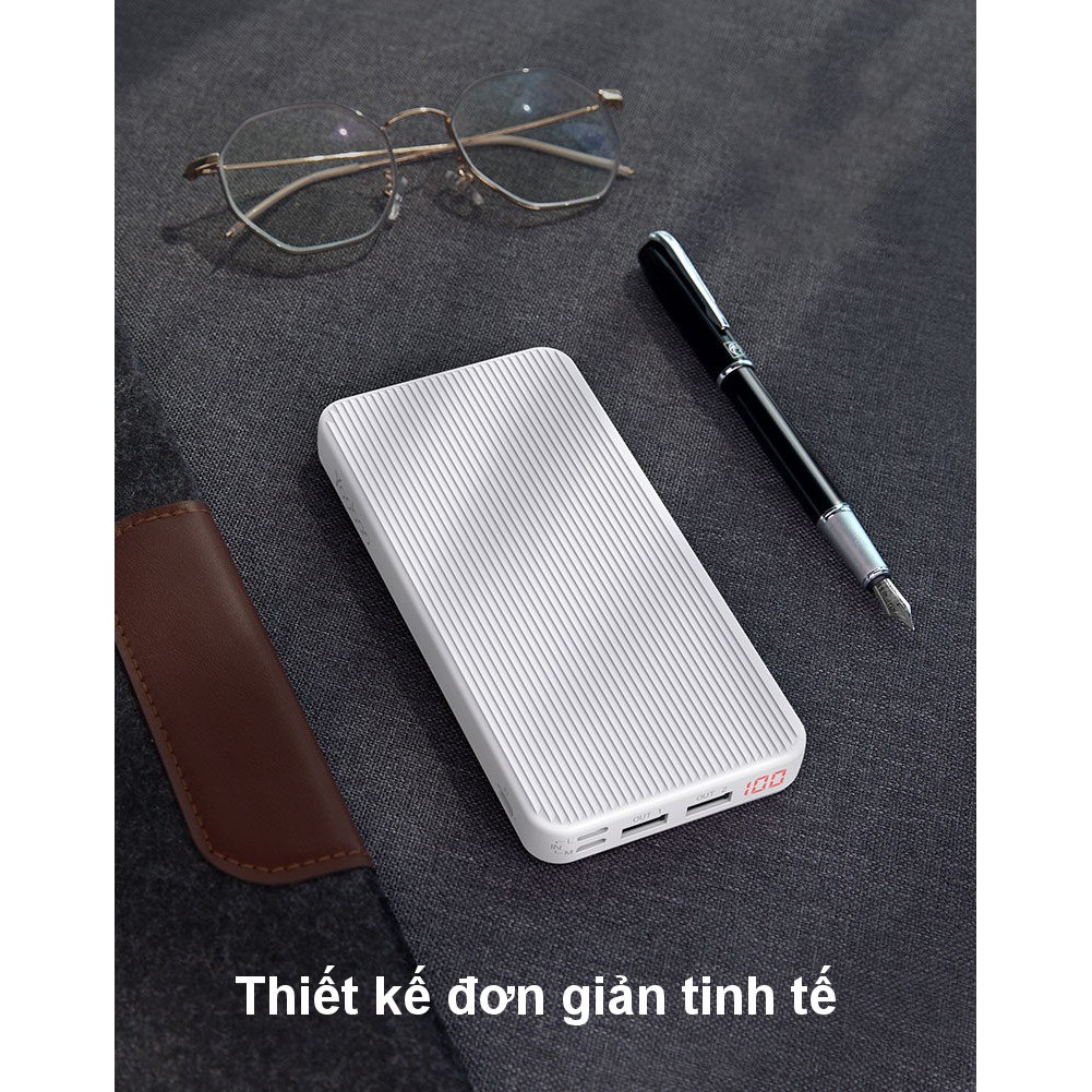 Pin Sạc dự phòng YOOBAO P10D 10000mAh Slim; Ba đầu vào/ Hai đầu ra/ LED - Chính Hãng