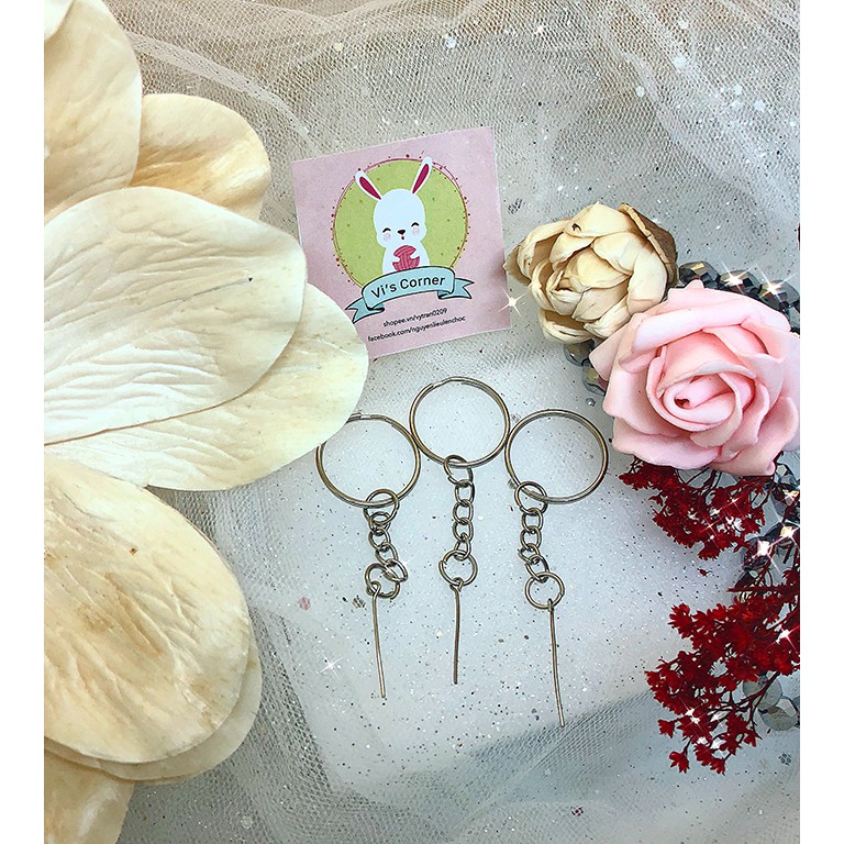 [Dụng cụ len chọc chuyên dụng] Móc khoá chuôi dài