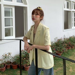 (ORDER) Áo blazer mỏng tay ngắn form rộng