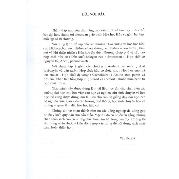 Sách - Hóa Học Hữu Cơ Tập 1