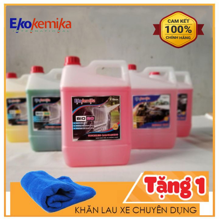 Nước Rửa Xe Không Chạm SẠCH & BÓNG VỎ Ekokemika Bio 20 - 5L ⚡ TẶNG 1 KHĂN LAU XE CHUYÊN DỤNG