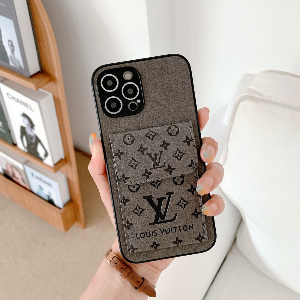 Ốp điện thoại da có túi nhỏ thích hợp cho Iphone 12 11 Pro Max Xs Max Xr X 8 7 Plus