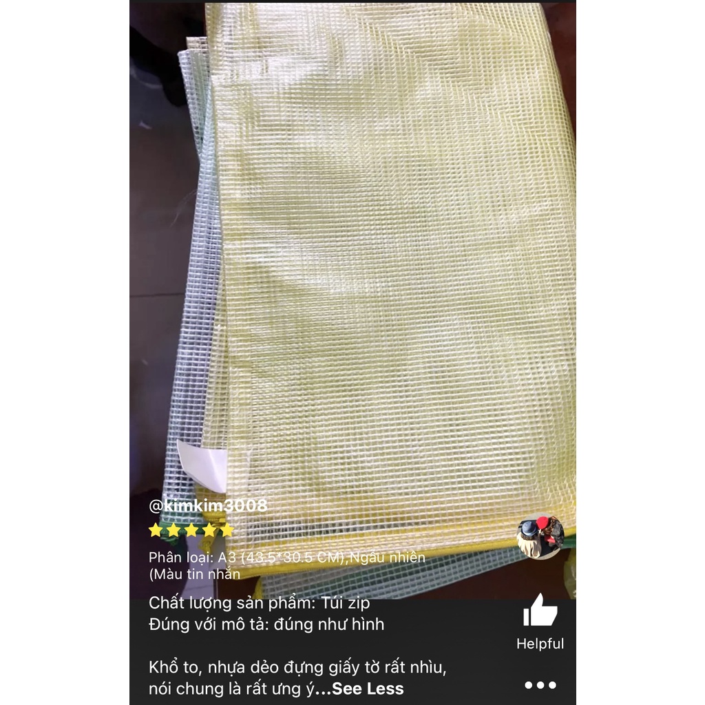 Túi lưới khổ B4 Chống Nước có Khóa kéo tiện dụng