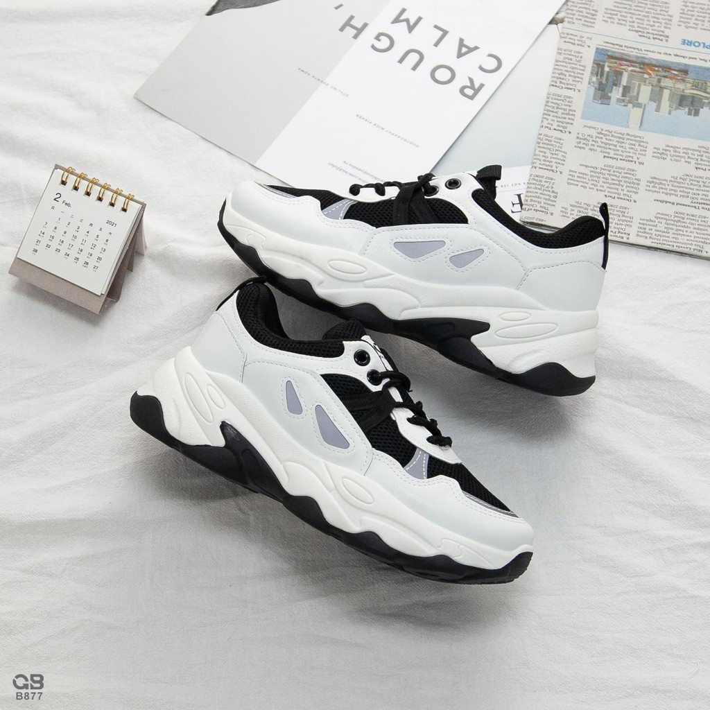 [Mã FAGREEN245 giảm 10% tối đa 30k đơn từ 99k] Giày Thể Thao Nữ giayBOM Đế Cao 4 cm Da Lộn Thoáng Khí B877 | BigBuy360 - bigbuy360.vn