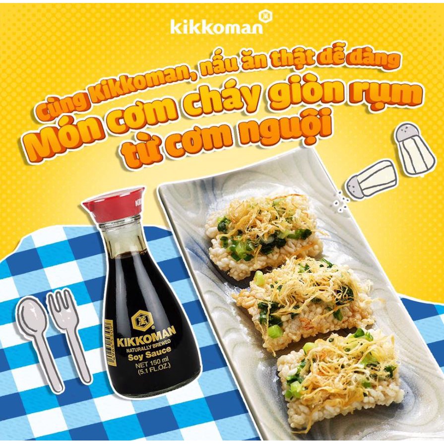 Nước tương Dispenser Kikkoman (chai thủy tinh) 150ml Kikkoman Soy Sauce Dispenser 150ml