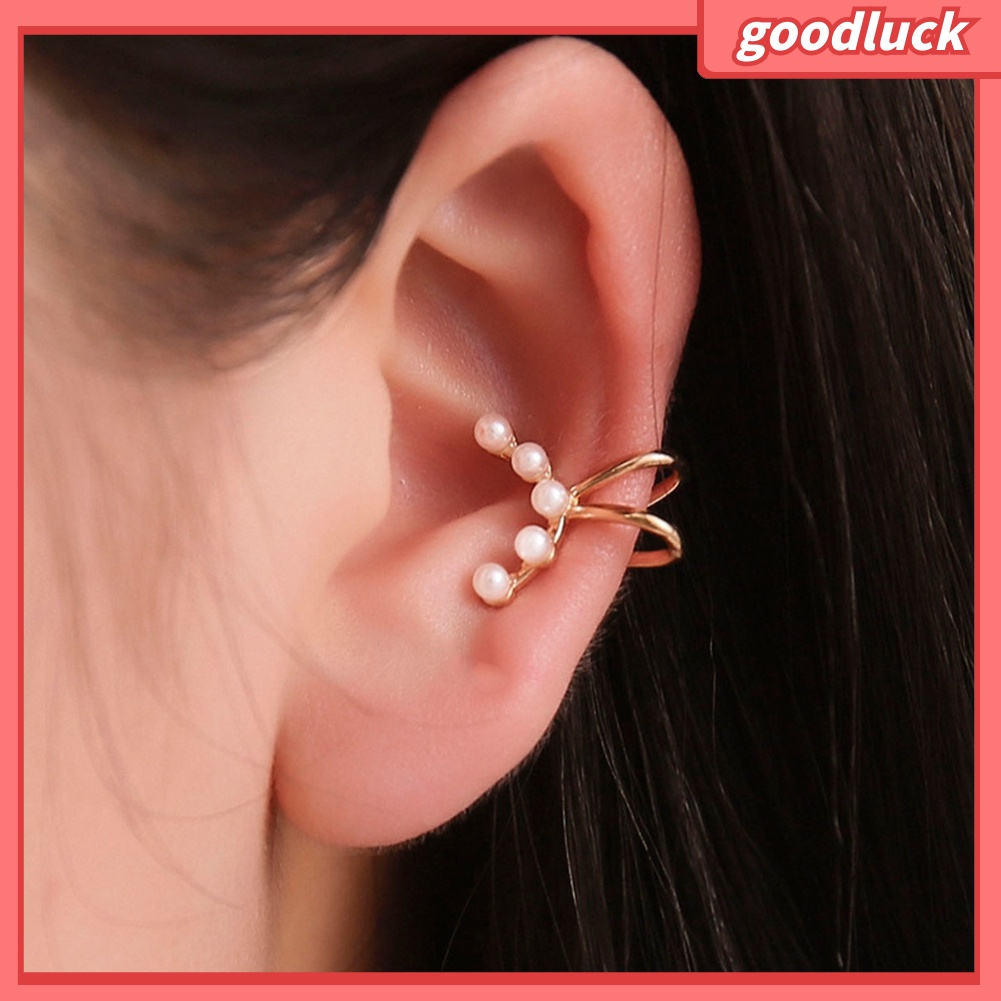 1 Khuyên Vành Tai Đính Ngọc Trai Giả Thời Trang Cho Nữ