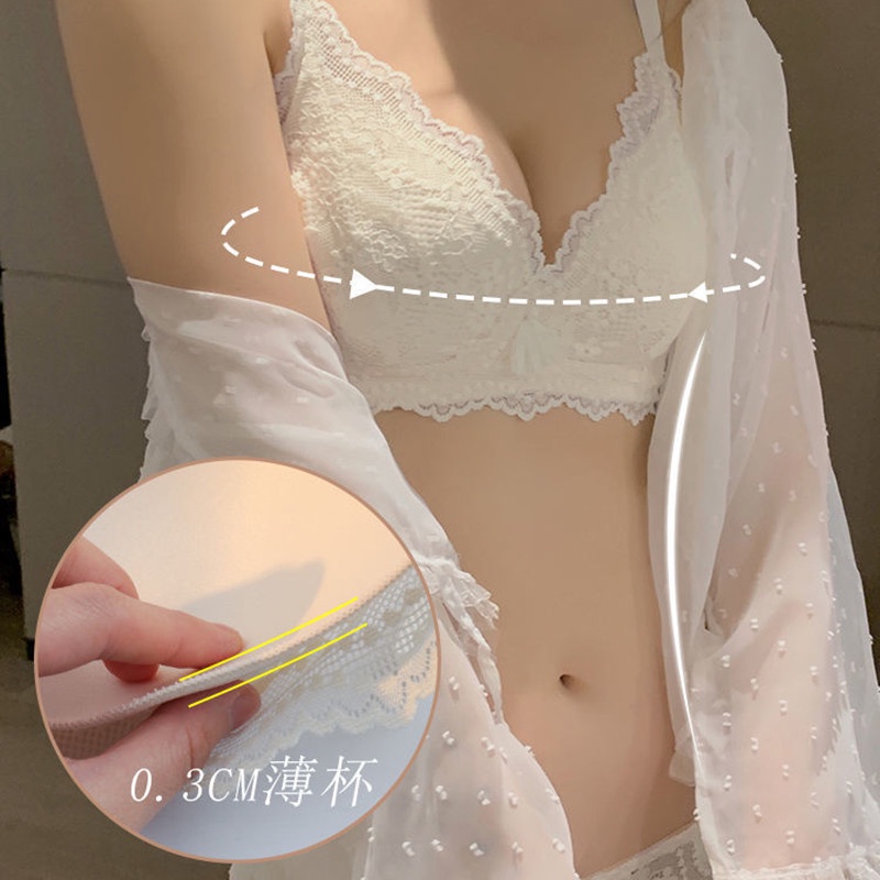 Quần lót/ Áo lót nâng ngực không gọng phối ren quyến rũ dành cho nữ