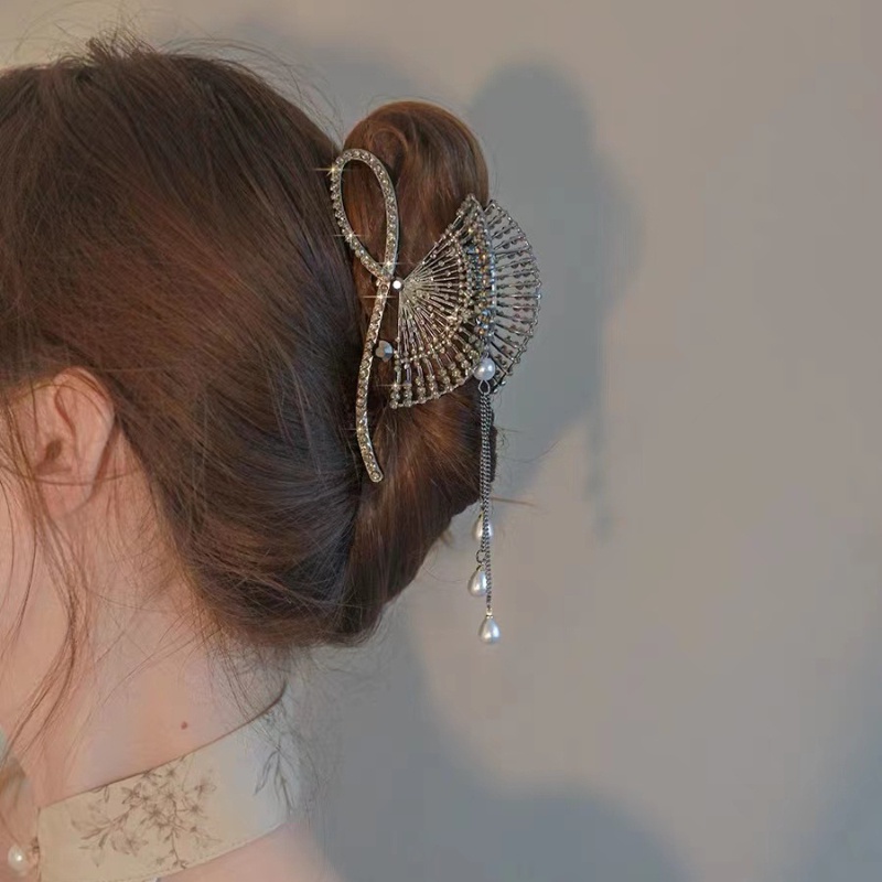 Phụ kiện tóc thời trang mới Kẹp tóc nữ hàn quốc Kẹp tóc quạt cao cấp