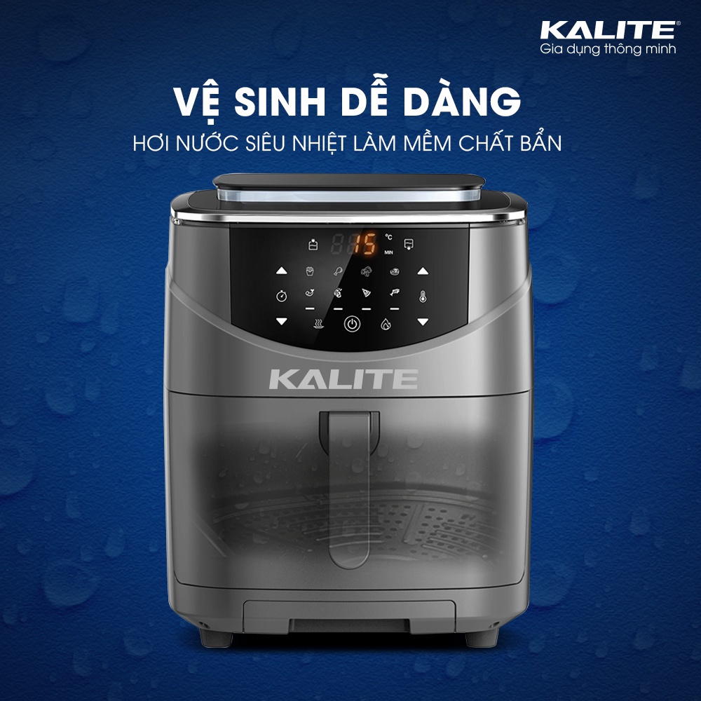 Nồi chiên hơi nước Kalite Steam 7, chiên hấp 2 in 1, dung tích 7L, 1700W đa năng [BẢO HÀNH 24 THÁNG]