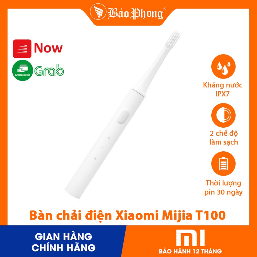 Bàn chải đánh răng điện thông minh Xiaomi T100 Chính Hãng giá rẻ chống nước siêu bền cho trẻ em người lớn nam nữ xịn tử