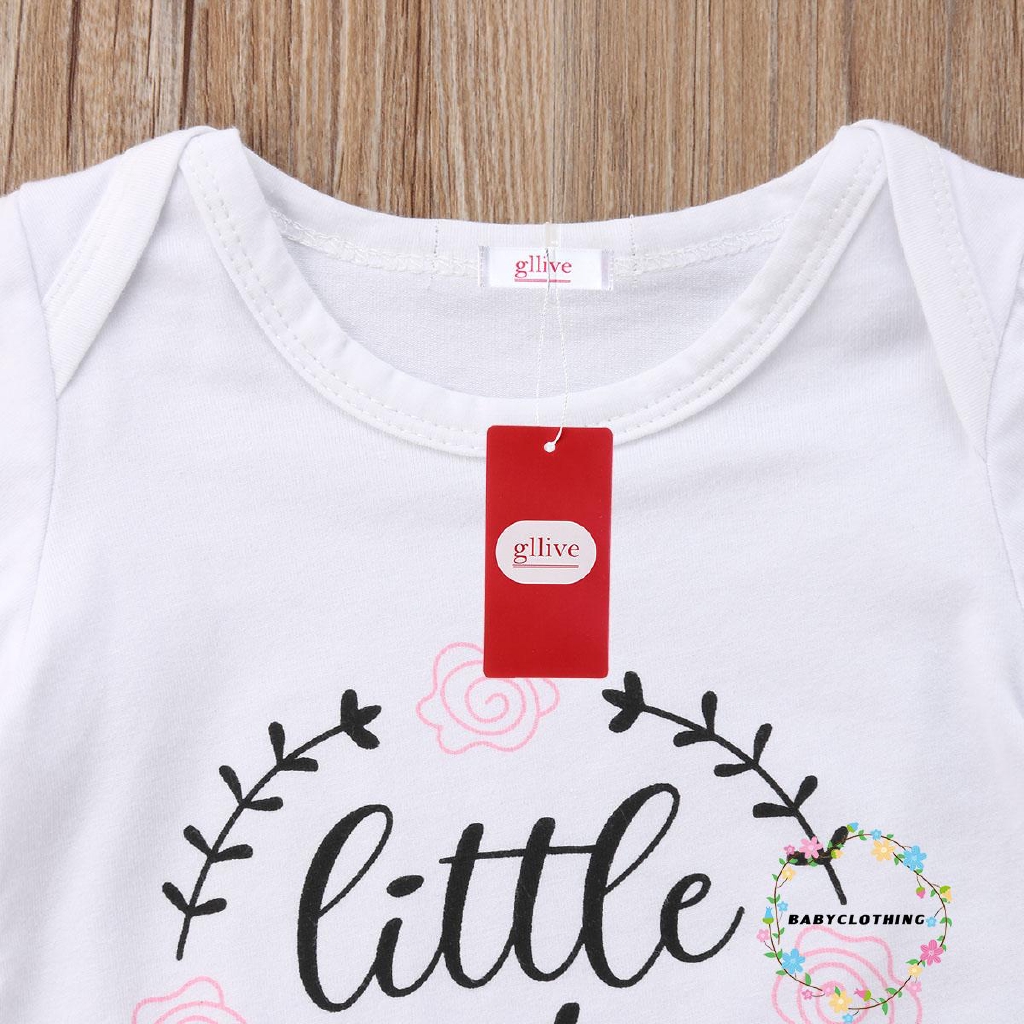 ღWSVღNewborn Kids Baby Girls Outfit Floral Clothes Romper Jumpsuit Bodysuit+Pants Set