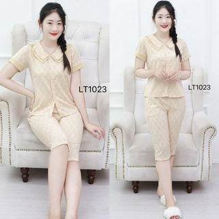 [BunnySky] Đồ bộ mặc nhà, đồ bộ nữ mặc ở nhà mẫu lửng lụa nhẹ mát