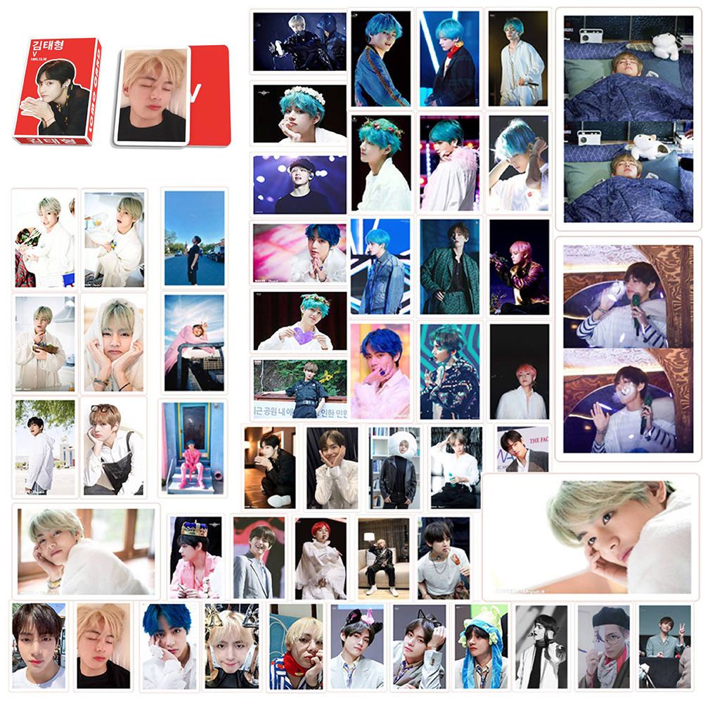 Hộp 54 Tấm Thẻ Ảnh Lomo In Hình Nhóm Nhạc Bts