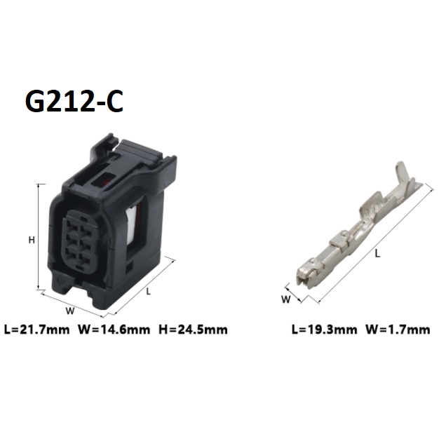 G212-Giắc cắm đầu dò radar đảo chiều 6 lỗ 0.6mm
