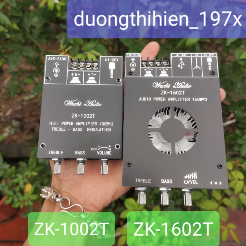 Mạch khuếch đại âm thanh Wuzhi ZK-1002MT, ZK-1002T, ZK-XPS, ZK-XPSM, ZK-1602T bluetooth 5.0 có chỉnh âm sắc EQ