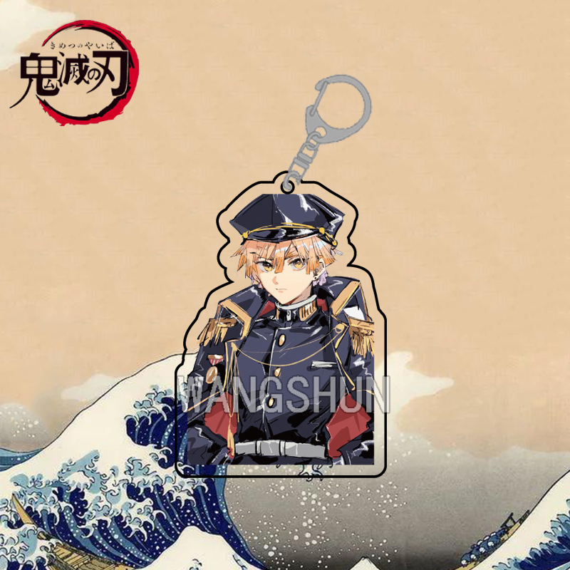 Móc khóa acrylic hai mặt họa tiết Demon Slayer dễ thương