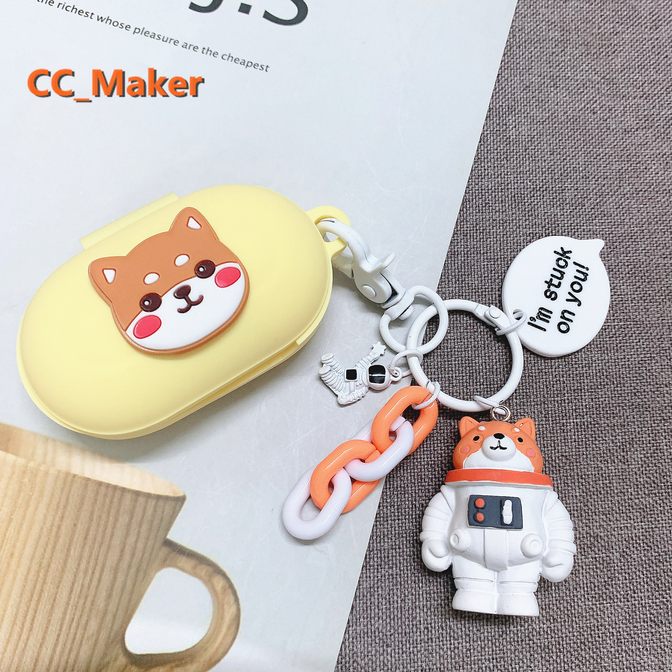 Vỏ bảo vệ hộp sạc tai nghe mềm họa tiết hoạt hình chó shiba đáng yêu cho Samsung Galaxy Buds | BigBuy360 - bigbuy360.vn