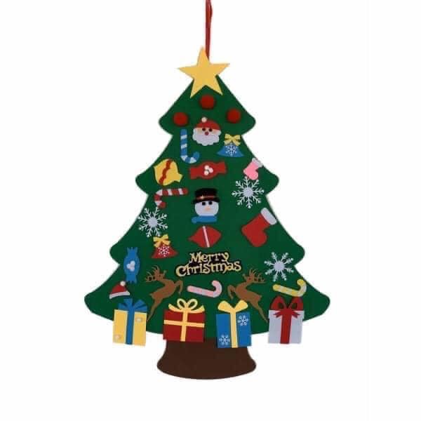 Cây thông noel vải dạ dán tường