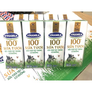Combo 3 lốc Sữa Tươi Vinamilk có đường/ít đường/không đường (4 hộpx180ml)