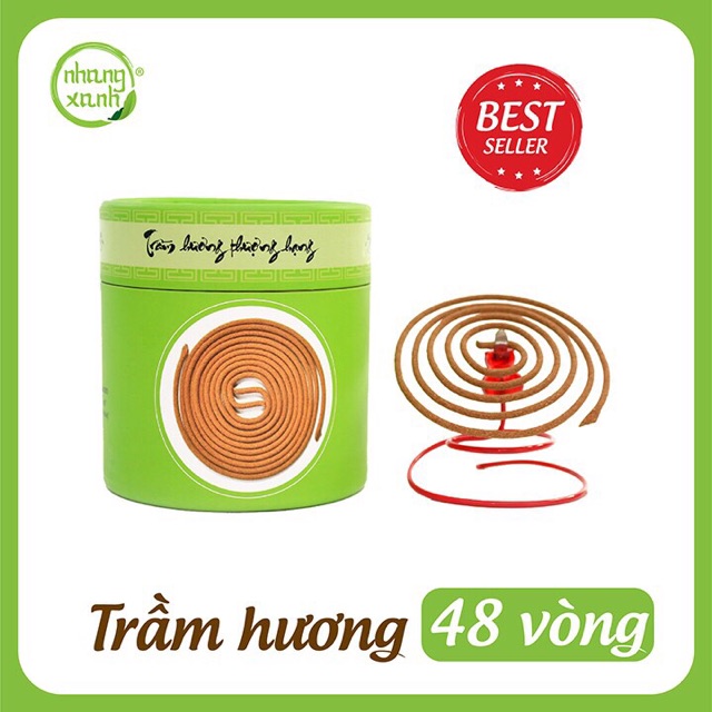 Nhang vòng, nhang thiền, nhang trầm sạch (48 vòng), hương vòng 3h