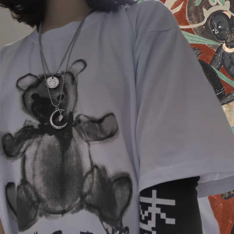 Dây chuyền cặp hình mặt trăng dễ thương phong cách hip hop 13134haraku