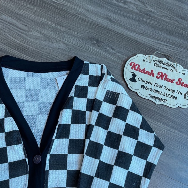 Áo cardigan - áo gile họa tiết caro phong cách hàn quốc chất vải len đan - Hàng nhập khẩu | BigBuy360 - bigbuy360.vn