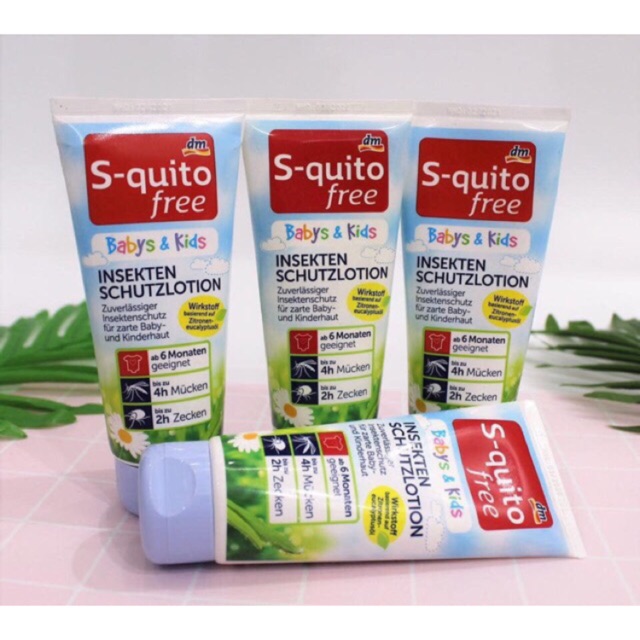 Kem Chống Muỗi Và Côn Trùng Cắn S-quito Free Cho Trẻ Sơ Sinh Và Trẻ Em, 100 ml