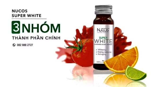 NUCOS Super White - NƯỚC UỐNG DƯỠNG TRẮNG LÀN DA - Nhật Bản