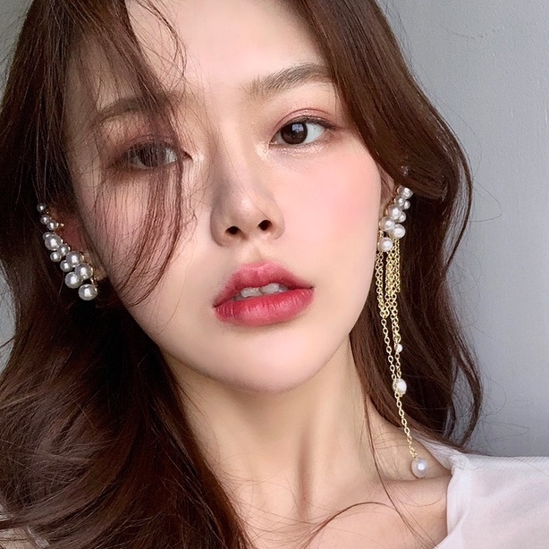 Bông Tai Dạng Kẹp Đính Ngọc Trai Thời Trang Cao Cấp Phong Cách Hàn Quốc Cho Nữ