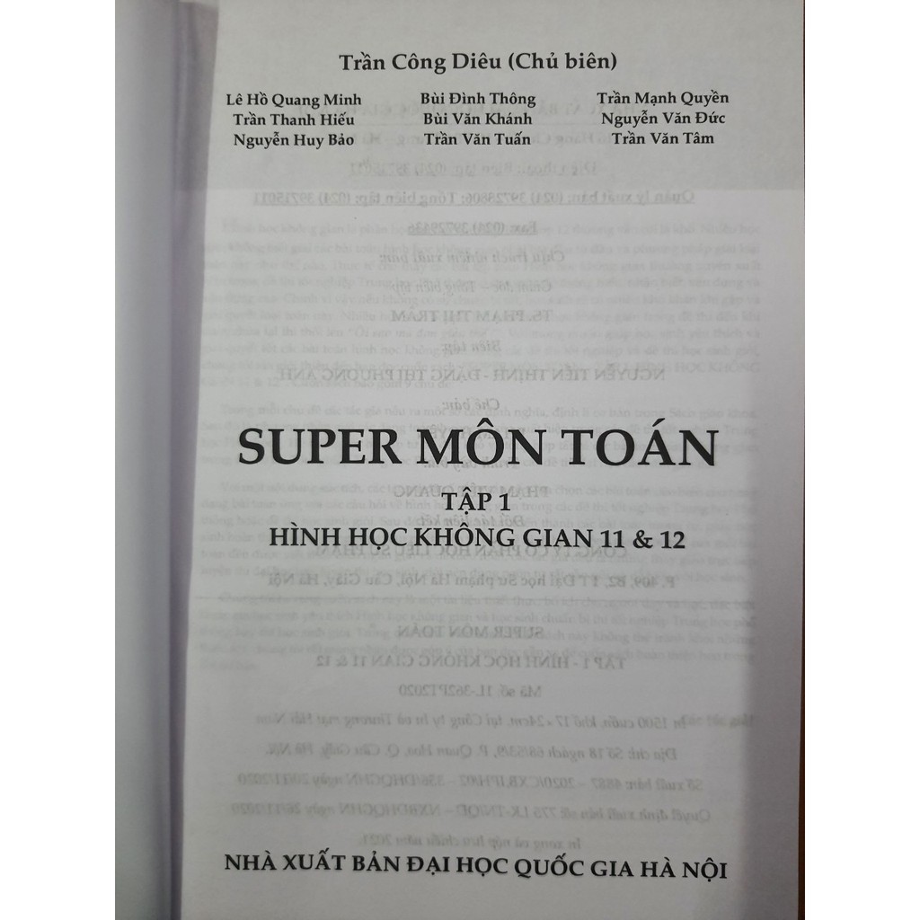 Sách - Super Môn Toán Tập 1: Hình học không gian 11 &amp; 12