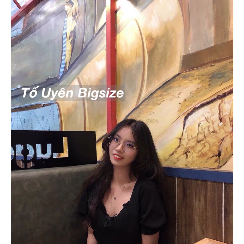 (Bigsize 50-80kg) Váy Rút Dây Tay Cộc Cổ U Vát Hot 2021