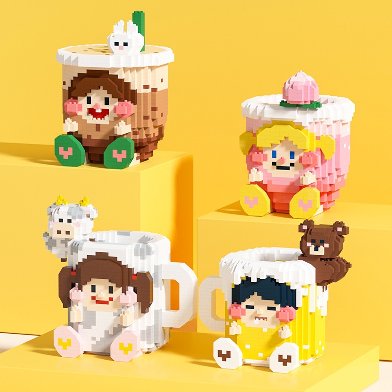 Hộp Đựng Bút Đồ Chơi Lắp Ráp Hình Hoạt Hình Sáng Tạo Cho Trẻ Em