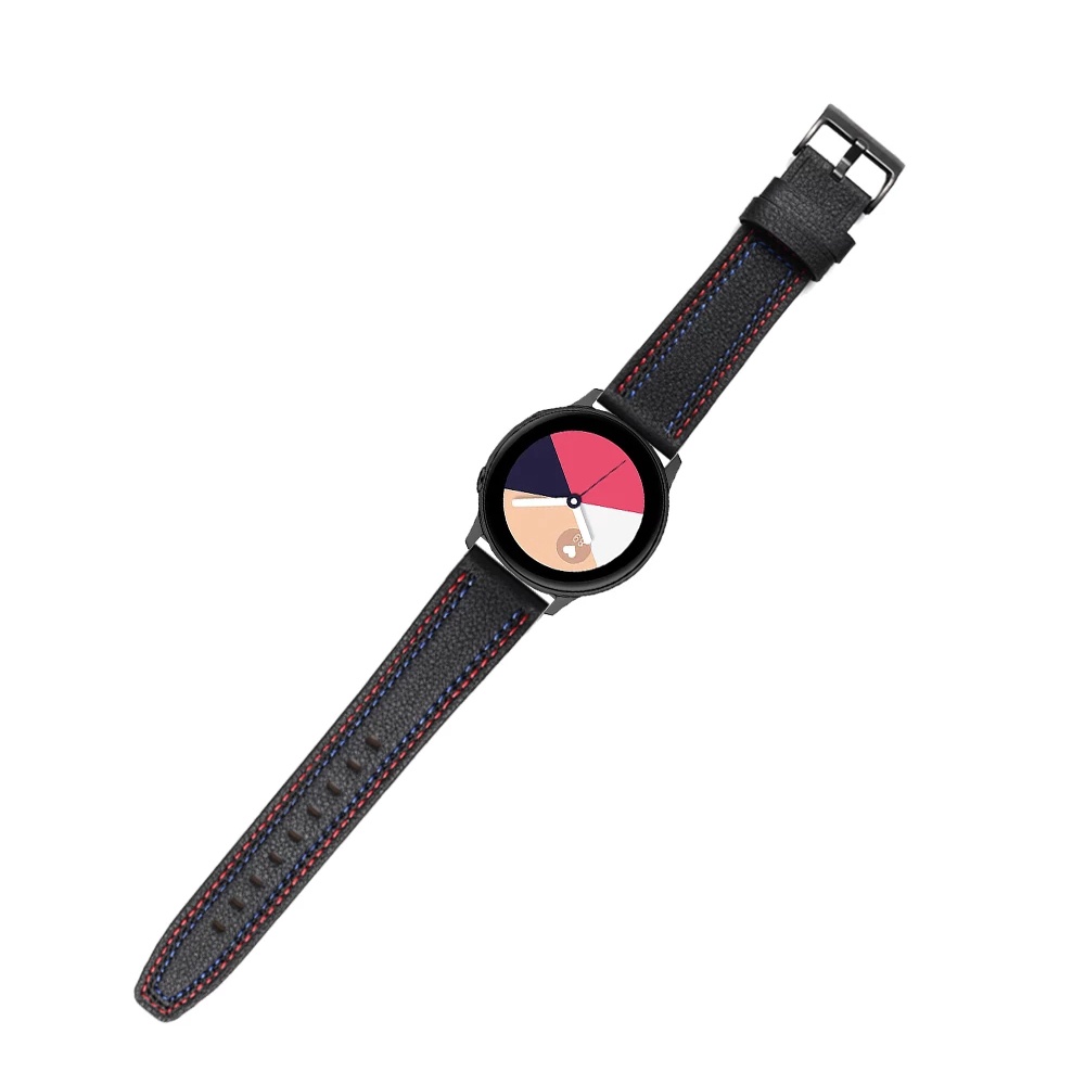 Dây đeo bằng da 20mm cao cấp cho đồng hồ thông minh Samsung Galaxy Watch 6 Classic5 5 Pro 4 42 46mm40 44mm 43mm 47mm